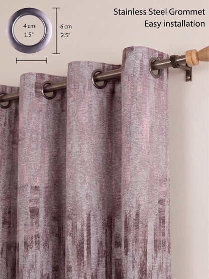 AtoZ Home Decor Textured Vertical Stripe Window Curtain