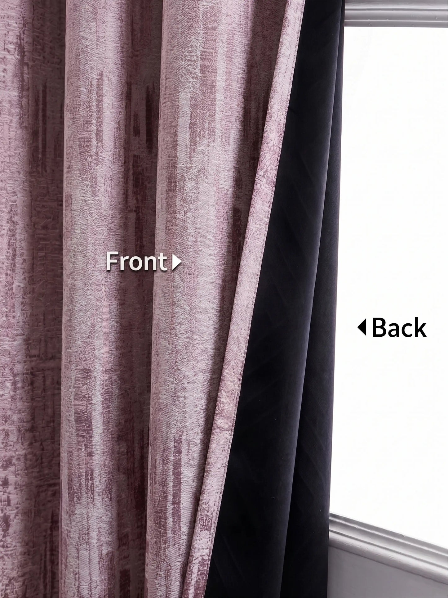 AtoZ Home Decor Textured Vertical Stripe Window Curtain