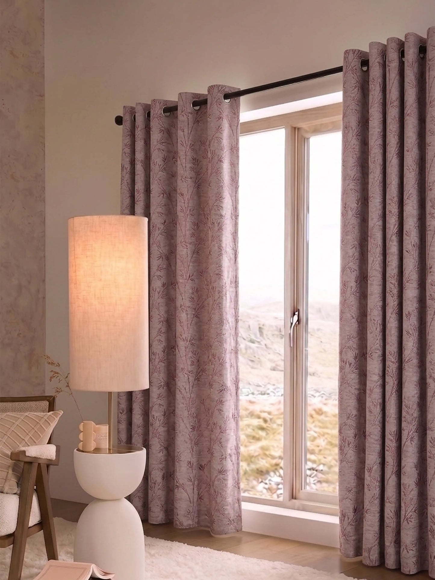 AtoZ Home Decor Botanical Vine Jacquard Curtain | Cotton-Blend Drape