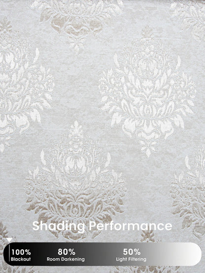 Elegant Damask Jacquard Window Curtain | Available in 9 Colors & 3 Sizes