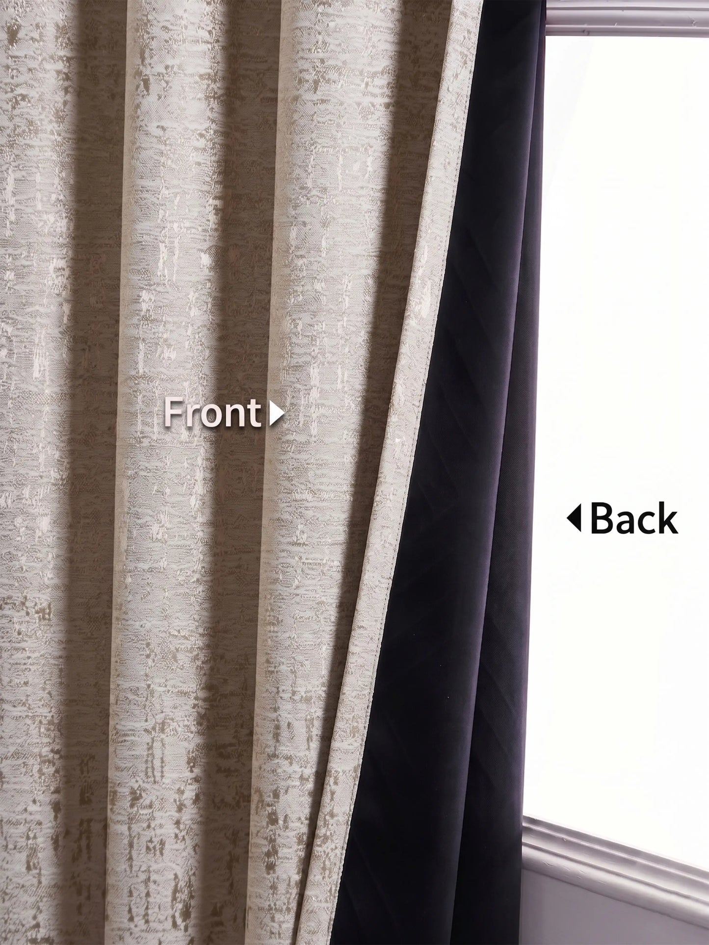 AtoZ Home Decor Abstract Textured Jacquard Curtain | Cotton-Blend Drape
