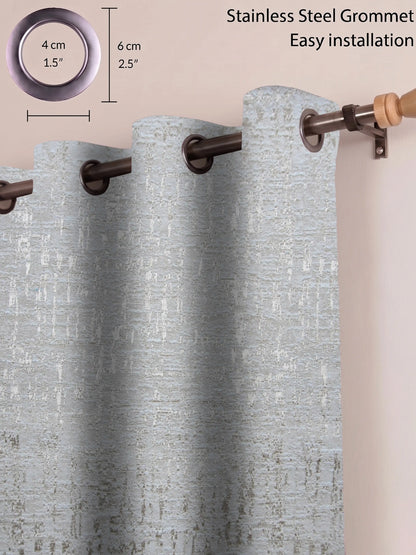 AtoZ Home Decor Abstract Textured Jacquard Curtain | Cotton-Blend Drape