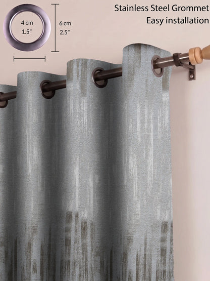 AtoZ Home Decor Textured Vertical Stripe Window Curtain