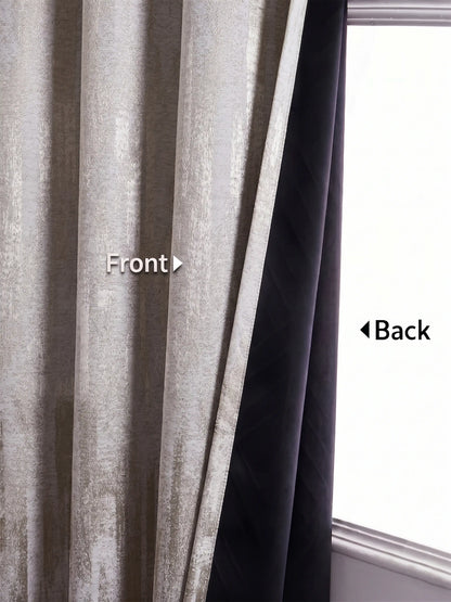 AtoZ Home Decor Textured Vertical Stripe Window Curtain