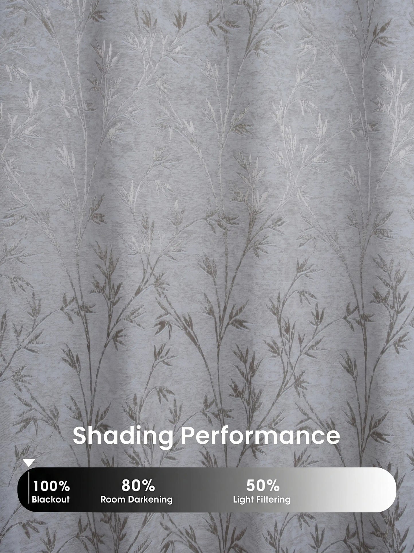 AtoZ Home Decor Botanical Vine Jacquard Curtain | Cotton-Blend Drape