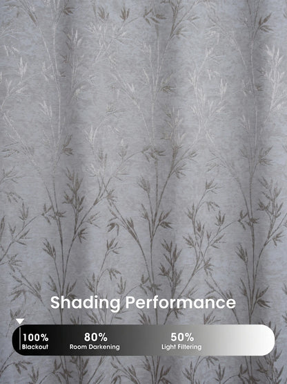 AtoZ Home Decor Botanical Vine Jacquard Curtain | Cotton-Blend Drape