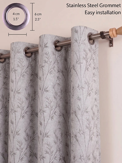 AtoZ Home Decor Botanical Vine Jacquard Curtain | Cotton-Blend Drape