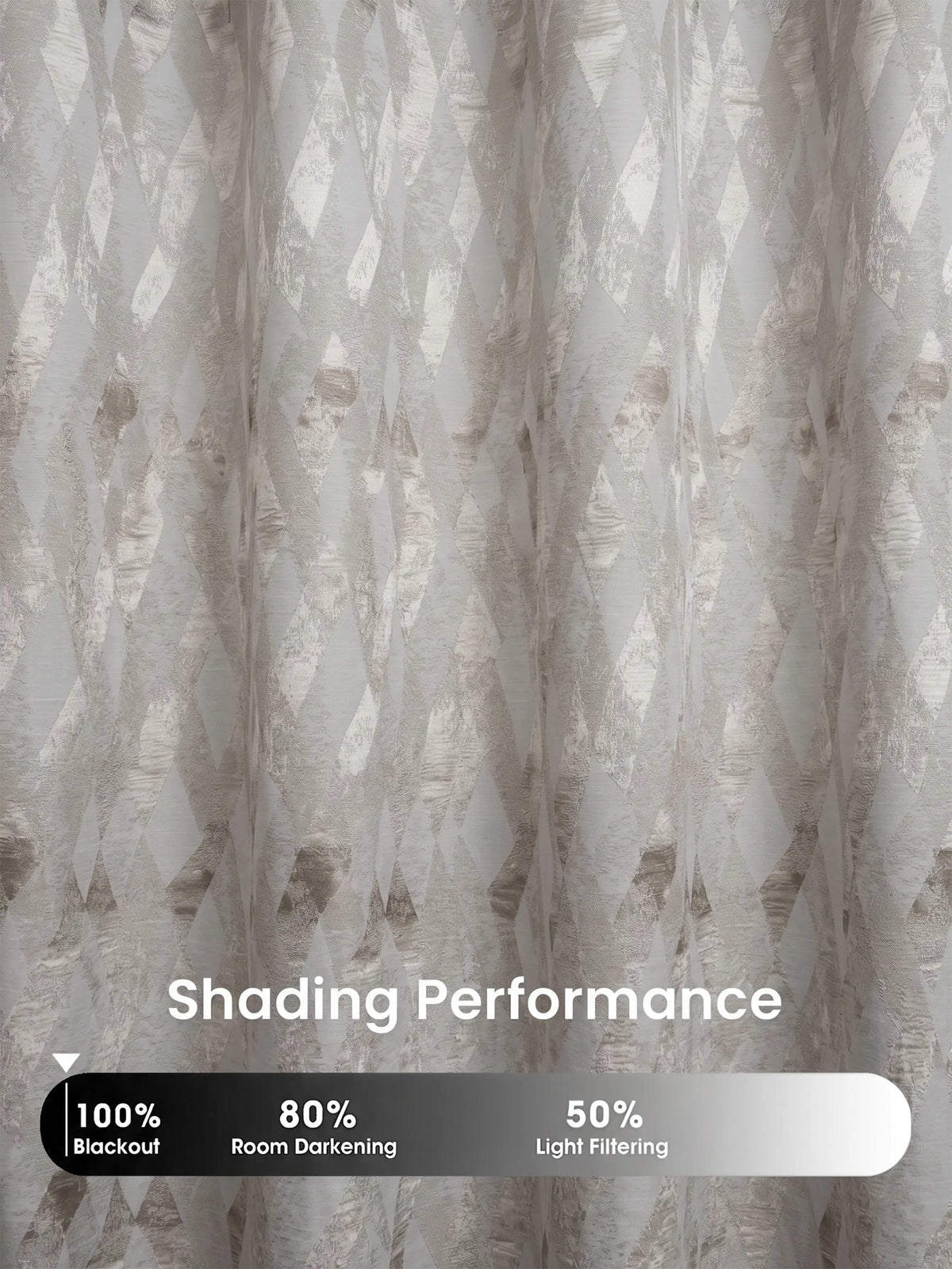 AtoZ Home Decor Modern Geometric Diamond Jacquard Curtain