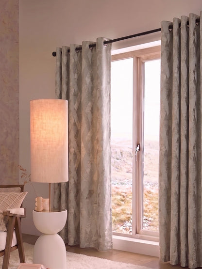 AtoZ Home Decor Modern Geometric Diamond Jacquard Curtain