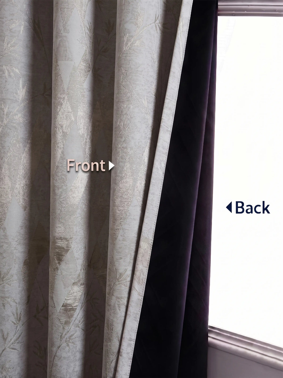 AtoZ Home Decor Modern Geometric Diamond Jacquard Curtain