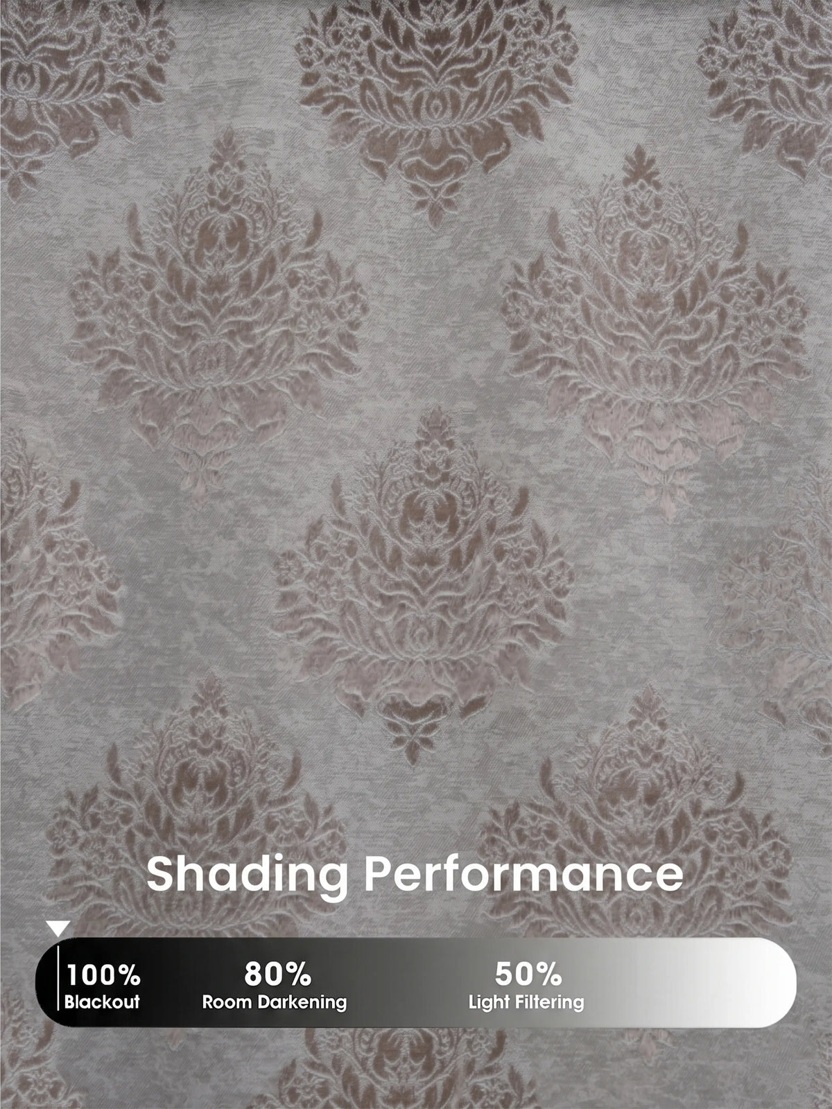 Elegant Damask Jacquard Window Curtain | Available in 9 Colors & 3 Sizes