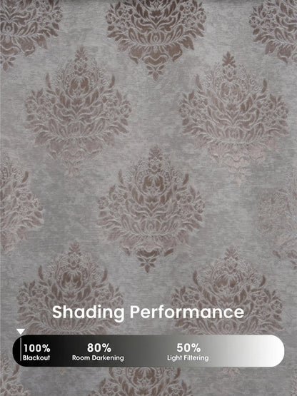 Elegant Damask Jacquard Window Curtain | Available in 9 Colors & 3 Sizes