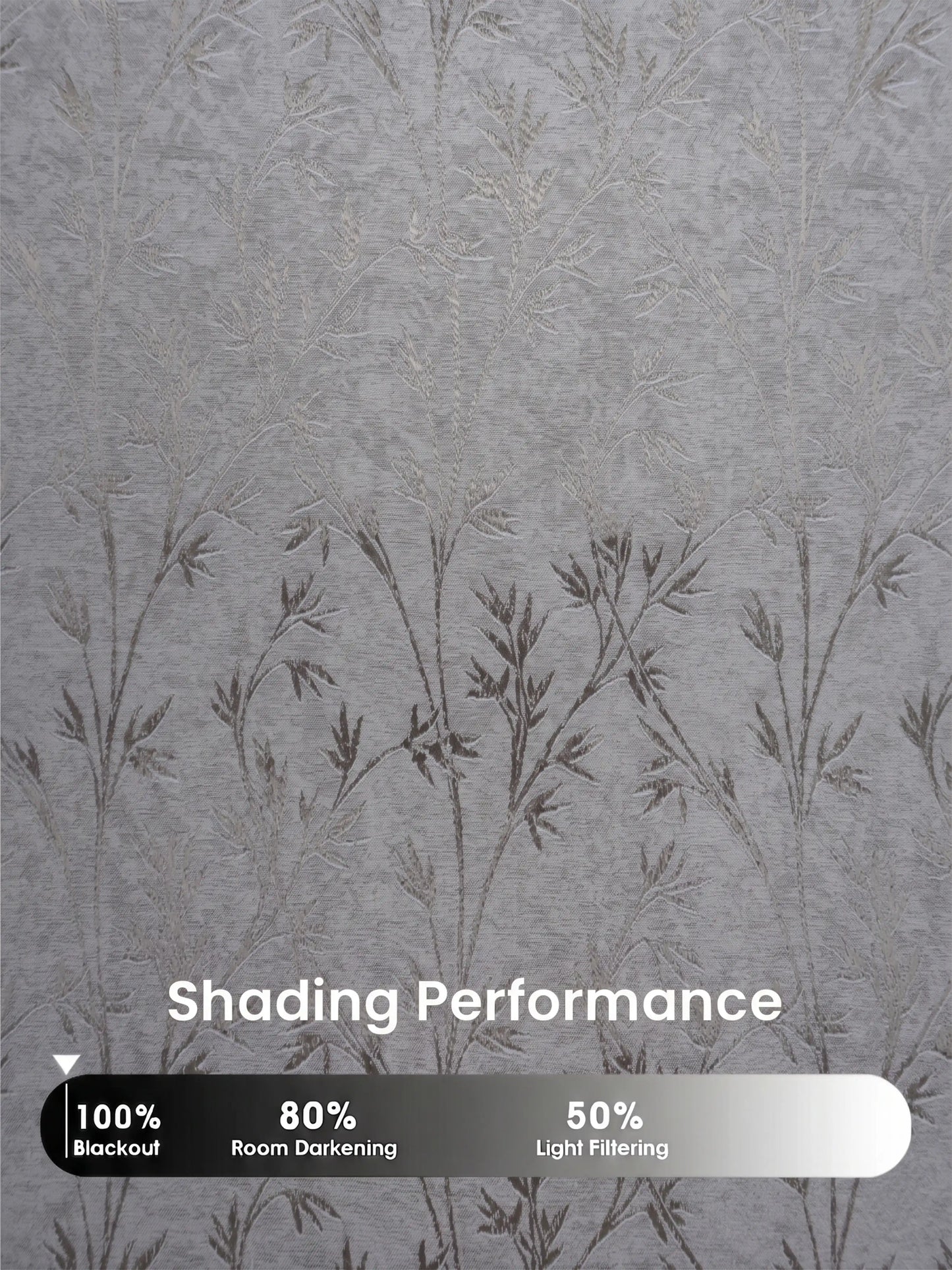 AtoZ Home Decor Botanical Vine Jacquard Curtain | Cotton-Blend Drape