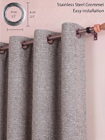 AtoZ Home Decor Abstract Textured Jacquard Curtain | Cotton-Blend Drape