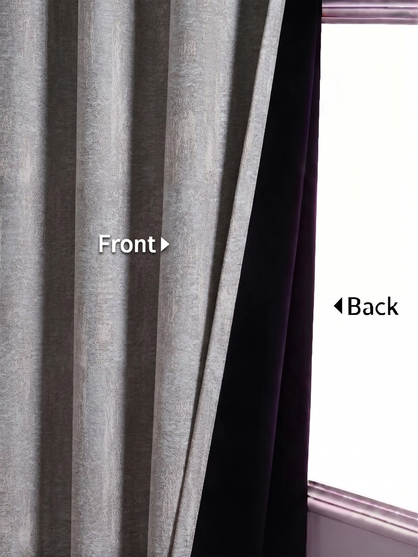 AtoZ Home Decor Textured Vertical Stripe Window Curtain