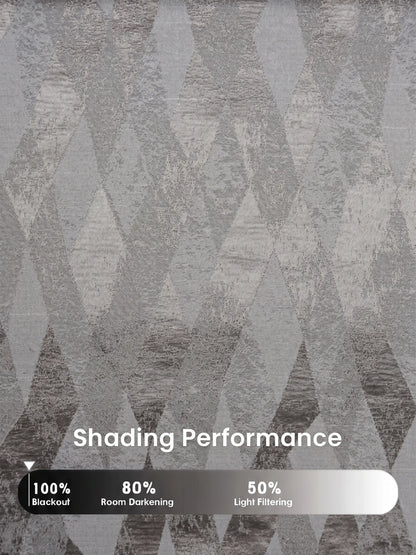 AtoZ Home Decor Modern Geometric Diamond Jacquard Curtain