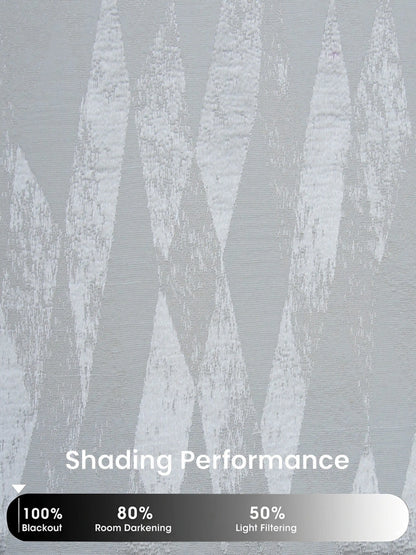 AtoZ Home Decor Modern Geometric Diamond Jacquard Curtain