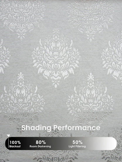 Elegant Damask Jacquard Window Curtain | Available in 9 Colors & 3 Sizes
