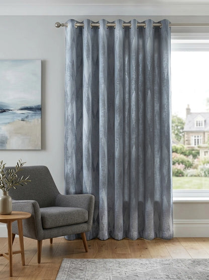 AtoZ Home Decor Modern Geometric Diamond Jacquard Curtain