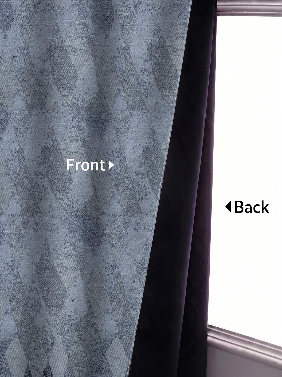 AtoZ Home Decor Modern Geometric Diamond Jacquard Curtain