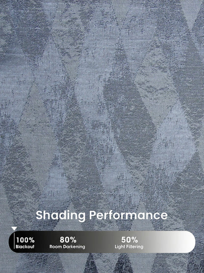AtoZ Home Decor Modern Geometric Diamond Jacquard Curtain