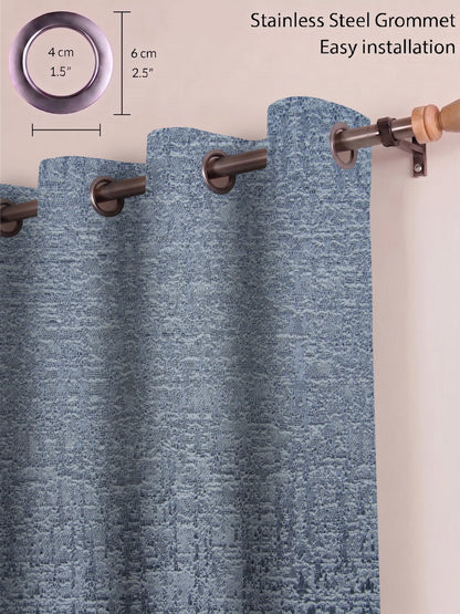 AtoZ Home Decor Abstract Textured Jacquard Curtain | Cotton-Blend Drape
