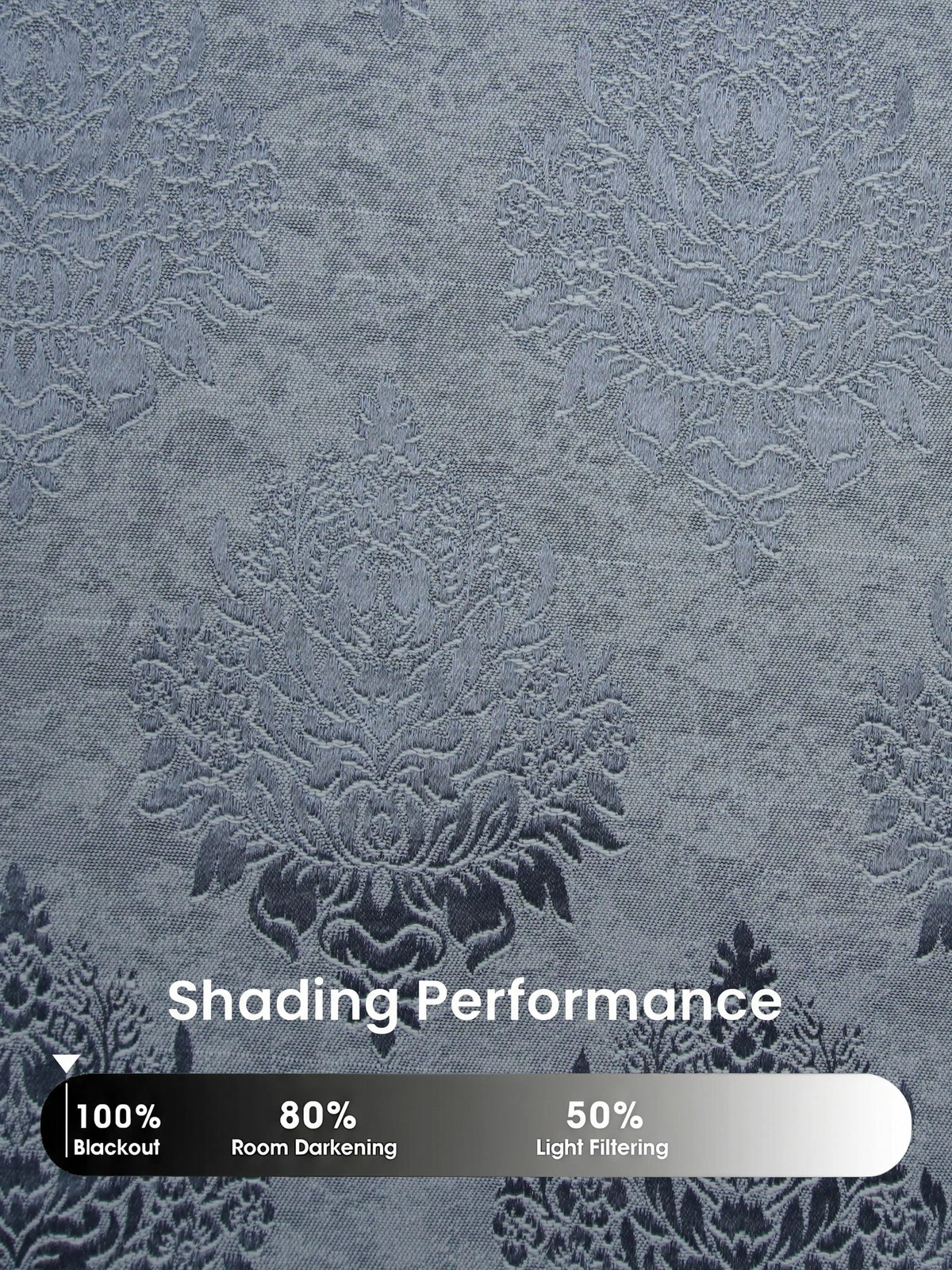 Elegant Damask Jacquard Window Curtain | Available in 9 Colors & 3 Sizes