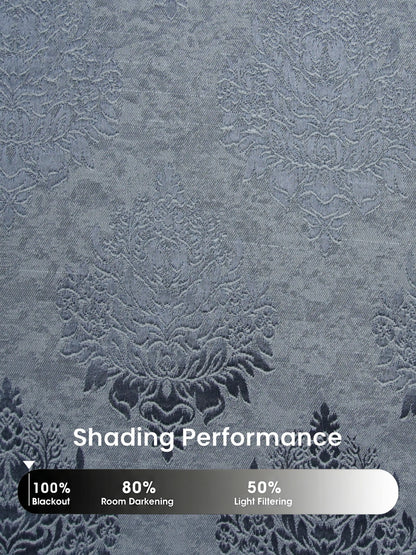 Elegant Damask Jacquard Window Curtain | Available in 9 Colors & 3 Sizes