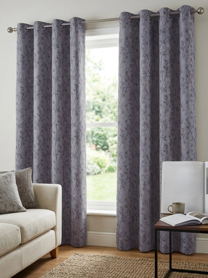 AtoZ Home Decor Botanical Vine Jacquard Curtain | Cotton-Blend Drape