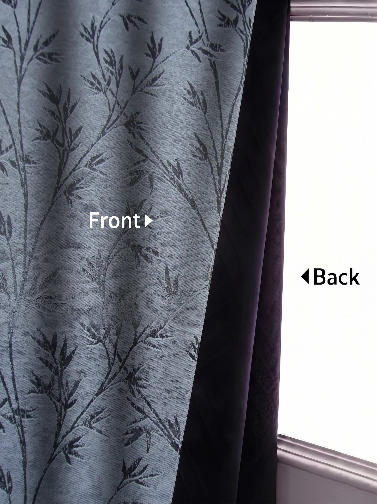 AtoZ Home Decor Botanical Vine Jacquard Curtain | Cotton-Blend Drape