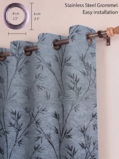 AtoZ Home Decor Botanical Vine Jacquard Curtain | Cotton-Blend Drape