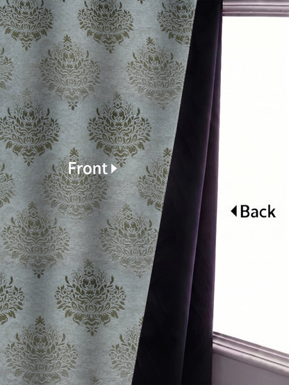 Elegant Damask Jacquard Window Curtain | Available in 9 Colors & 3 Sizes