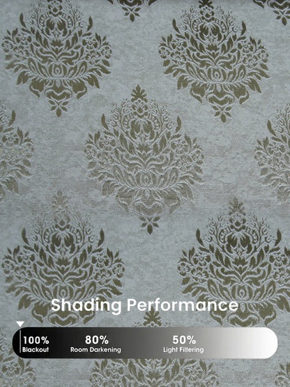 Elegant Damask Jacquard Window Curtain | Available in 9 Colors & 3 Sizes