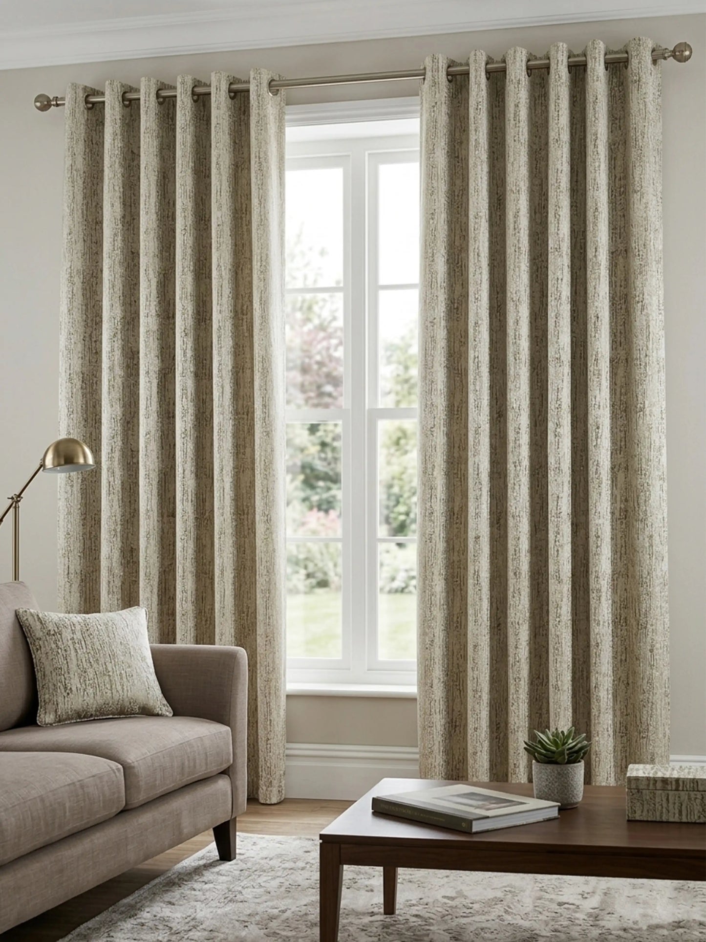 AtoZ Home Decor Abstract Textured Jacquard Curtain | Cotton-Blend Drape