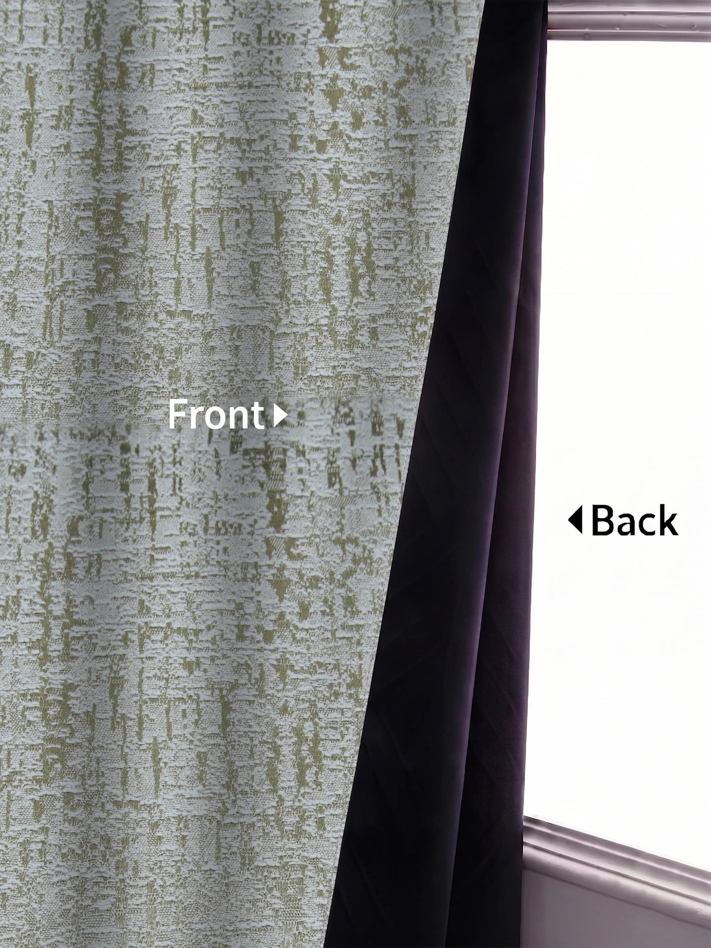 AtoZ Home Decor Abstract Textured Jacquard Curtain | Cotton-Blend Drape