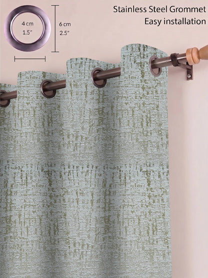 AtoZ Home Decor Abstract Textured Jacquard Curtain | Cotton-Blend Drape
