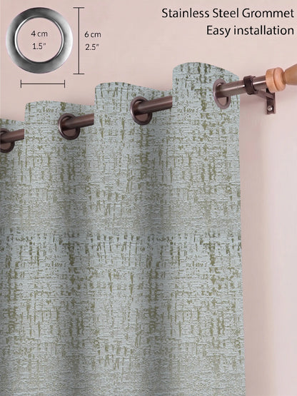 AtoZ Home Decor Textured Vertical Stripe Window Curtain