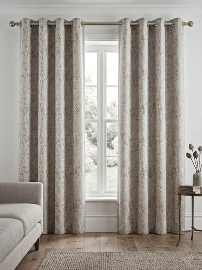 AtoZ Home Decor Botanical Vine Jacquard Curtain | Cotton-Blend Drape