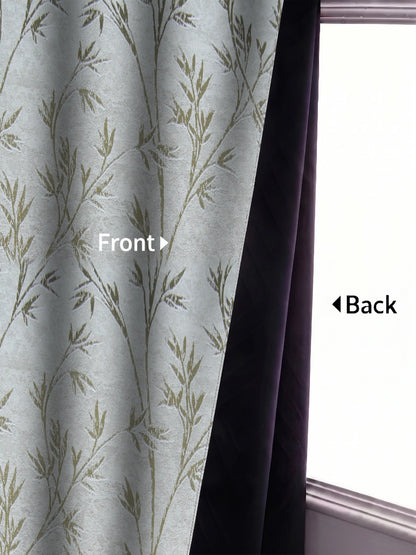 AtoZ Home Decor Botanical Vine Jacquard Curtain | Cotton-Blend Drape
