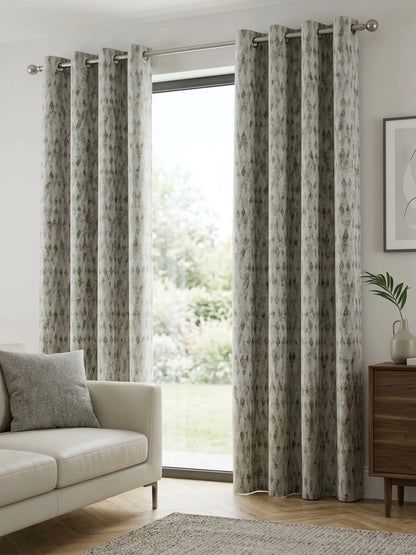 AtoZ Home Decor Modern Geometric Diamond Jacquard Curtain