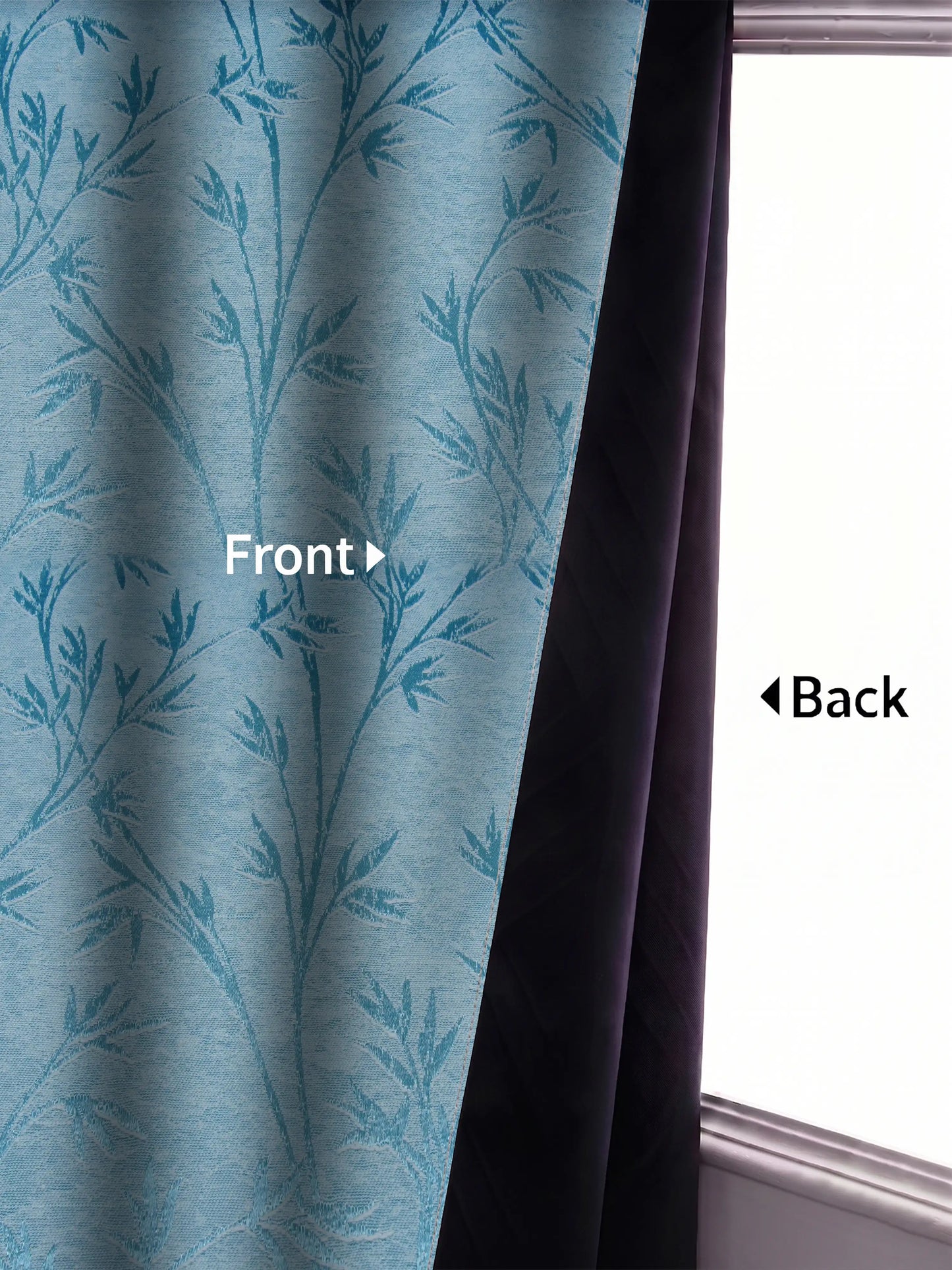 AtoZ Home Decor Botanical Vine Jacquard Curtain | Cotton-Blend Drape