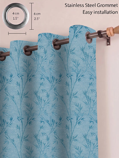 AtoZ Home Decor Botanical Vine Jacquard Curtain | Cotton-Blend Drape