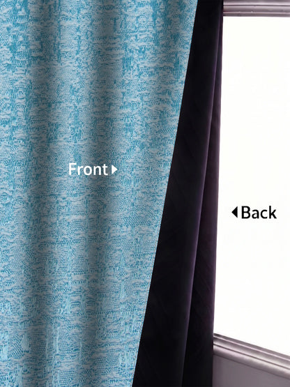 AtoZ Home Decor Abstract Textured Jacquard Curtain | Cotton-Blend Drape