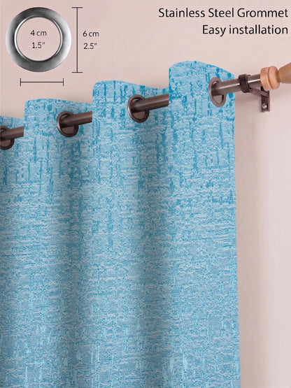 AtoZ Home Decor Abstract Textured Jacquard Curtain | Cotton-Blend Drape
