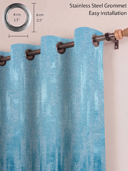 AtoZ Home Decor Textured Vertical Stripe Window Curtain