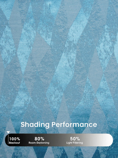AtoZ Home Decor Modern Geometric Diamond Jacquard Curtain