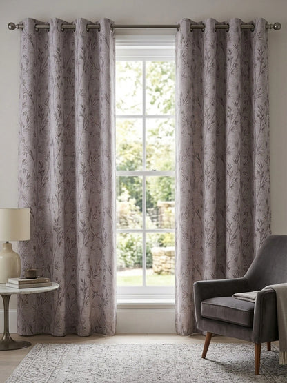 AtoZ Home Decor Botanical Vine Jacquard Curtain | Cotton-Blend Drape