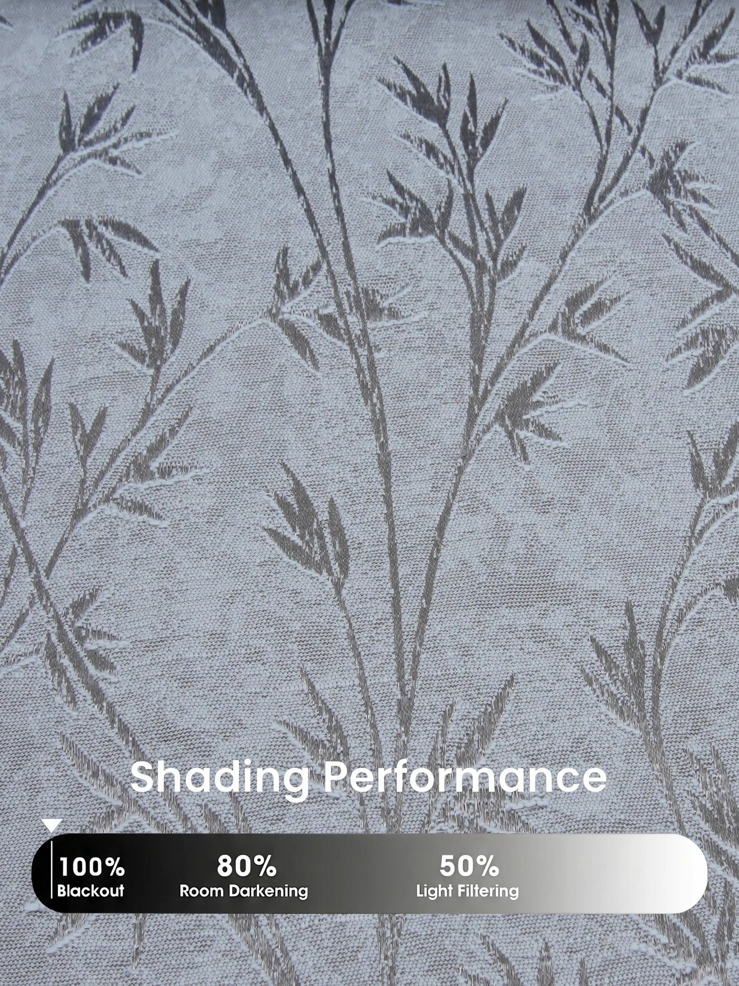 AtoZ Home Decor Botanical Vine Jacquard Curtain | Cotton-Blend Drape