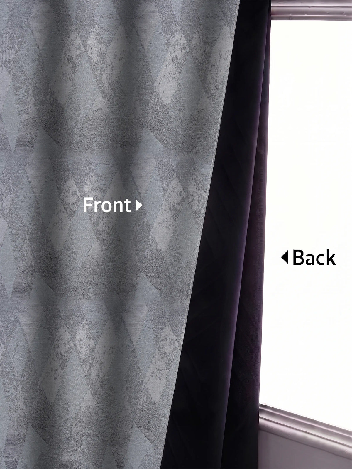 AtoZ Home Decor Modern Geometric Diamond Jacquard Curtain