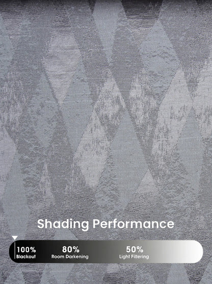 AtoZ Home Decor Modern Geometric Diamond Jacquard Curtain